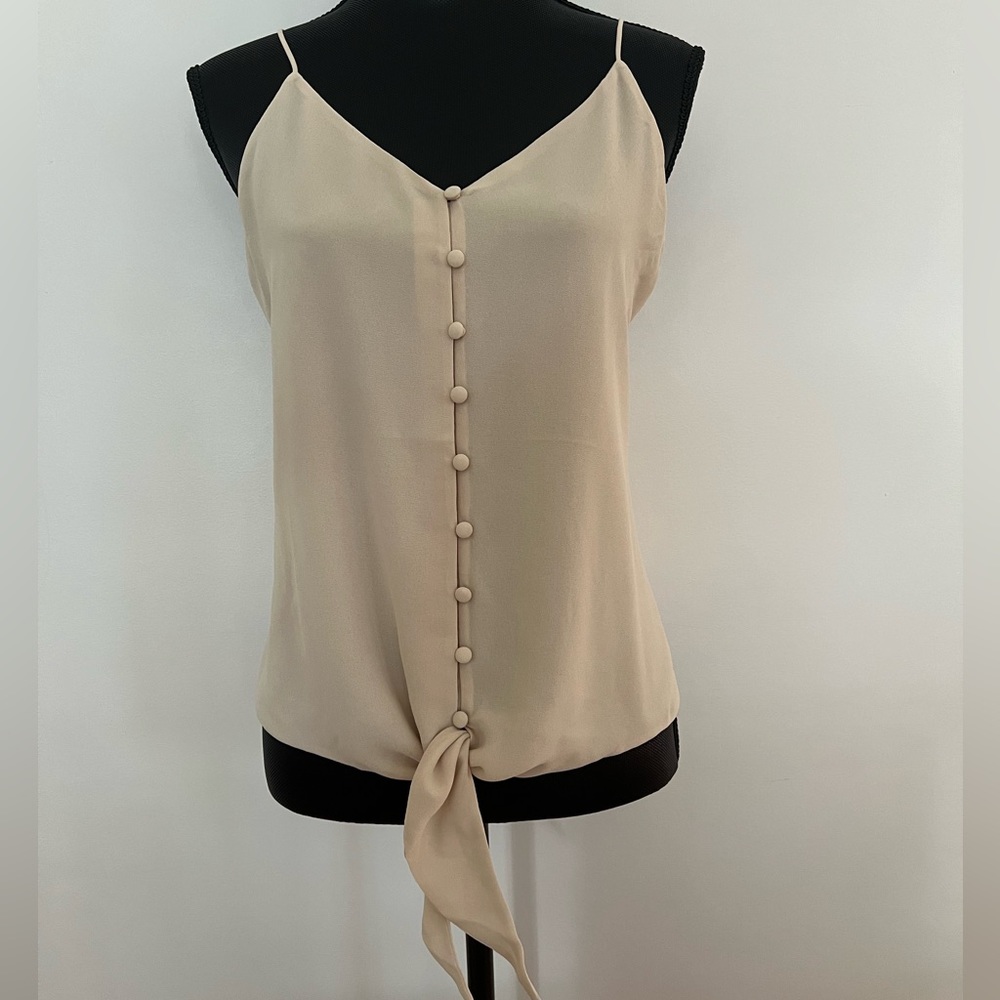 NWT Femanine Button Down Camisole | Neutral | Medium
